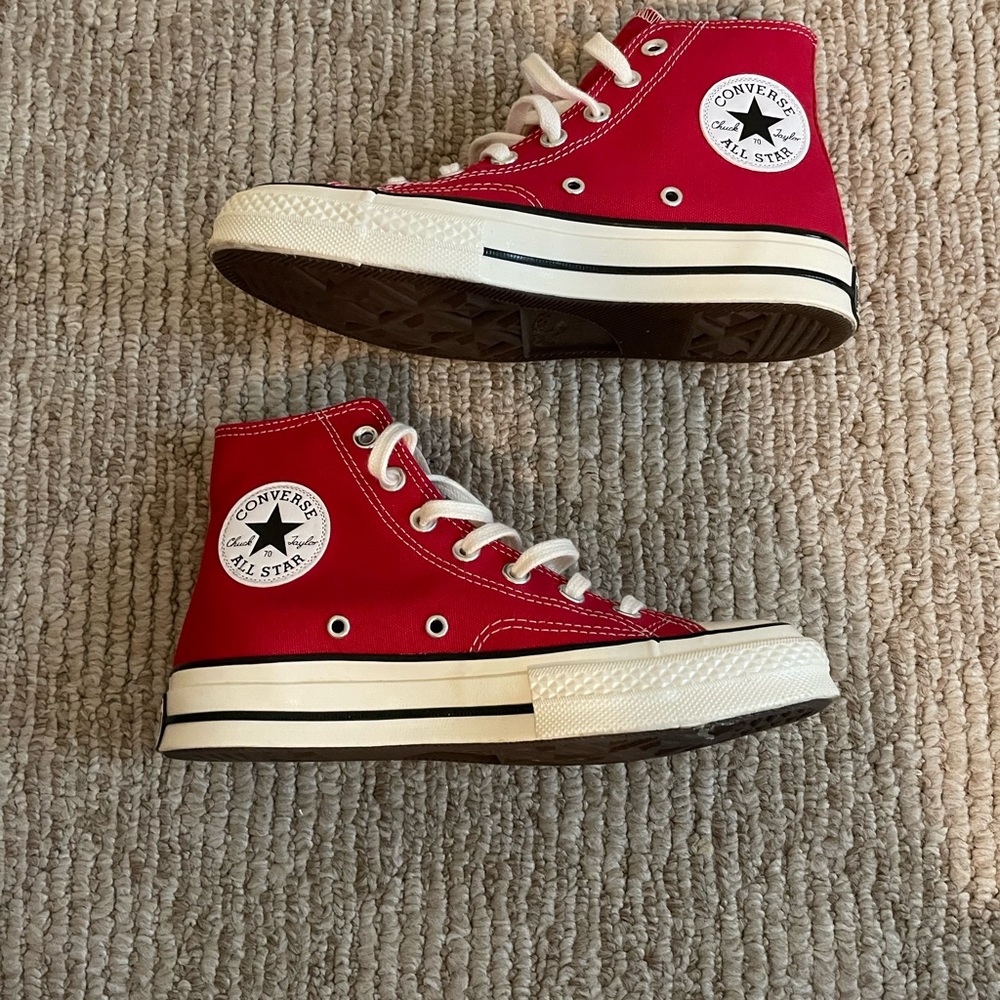 Red and Cream Converse